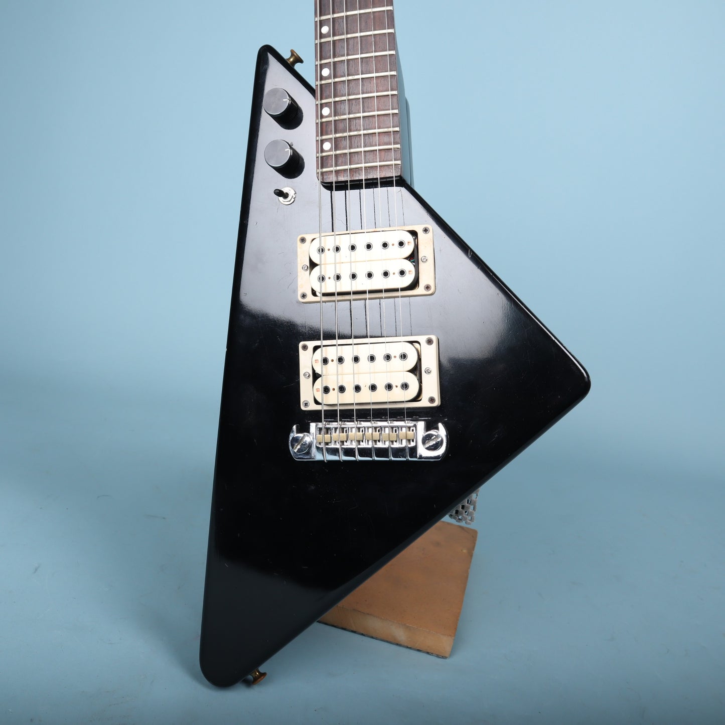 1980's Silver Street Cobra Electric Guitar Black Triangle