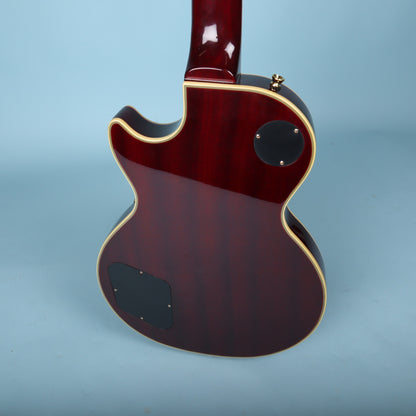 Angled back view of Epiphone Les Paul Custom body and neck heel