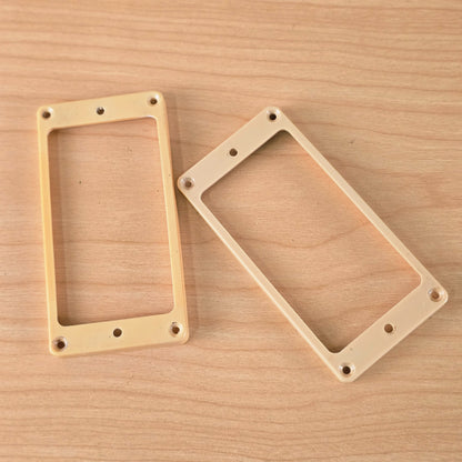 1980s Vintage DiMarzio USA Cream Humbucker Pickup Mounting Rings - Pair