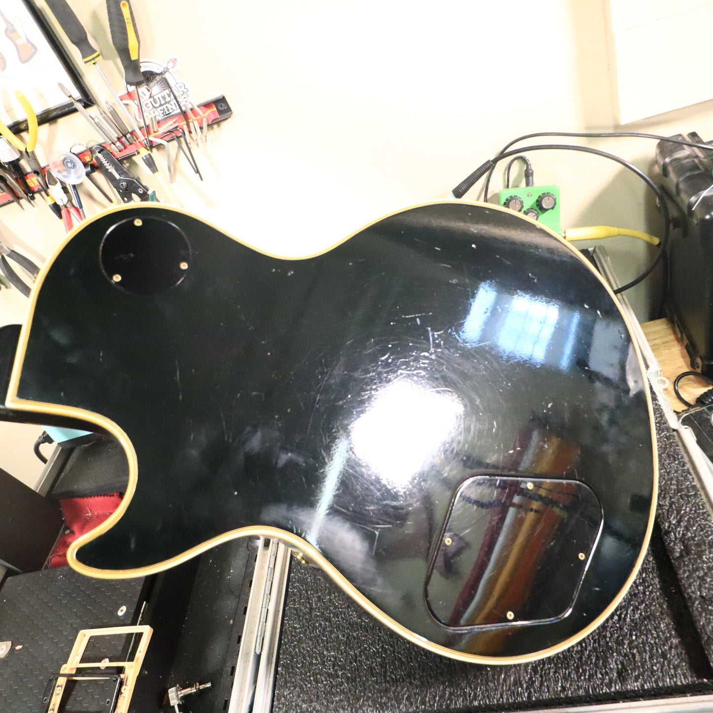1973 Gibson Les Paul Custom Ebony Black Beauty *Headstock Repair*