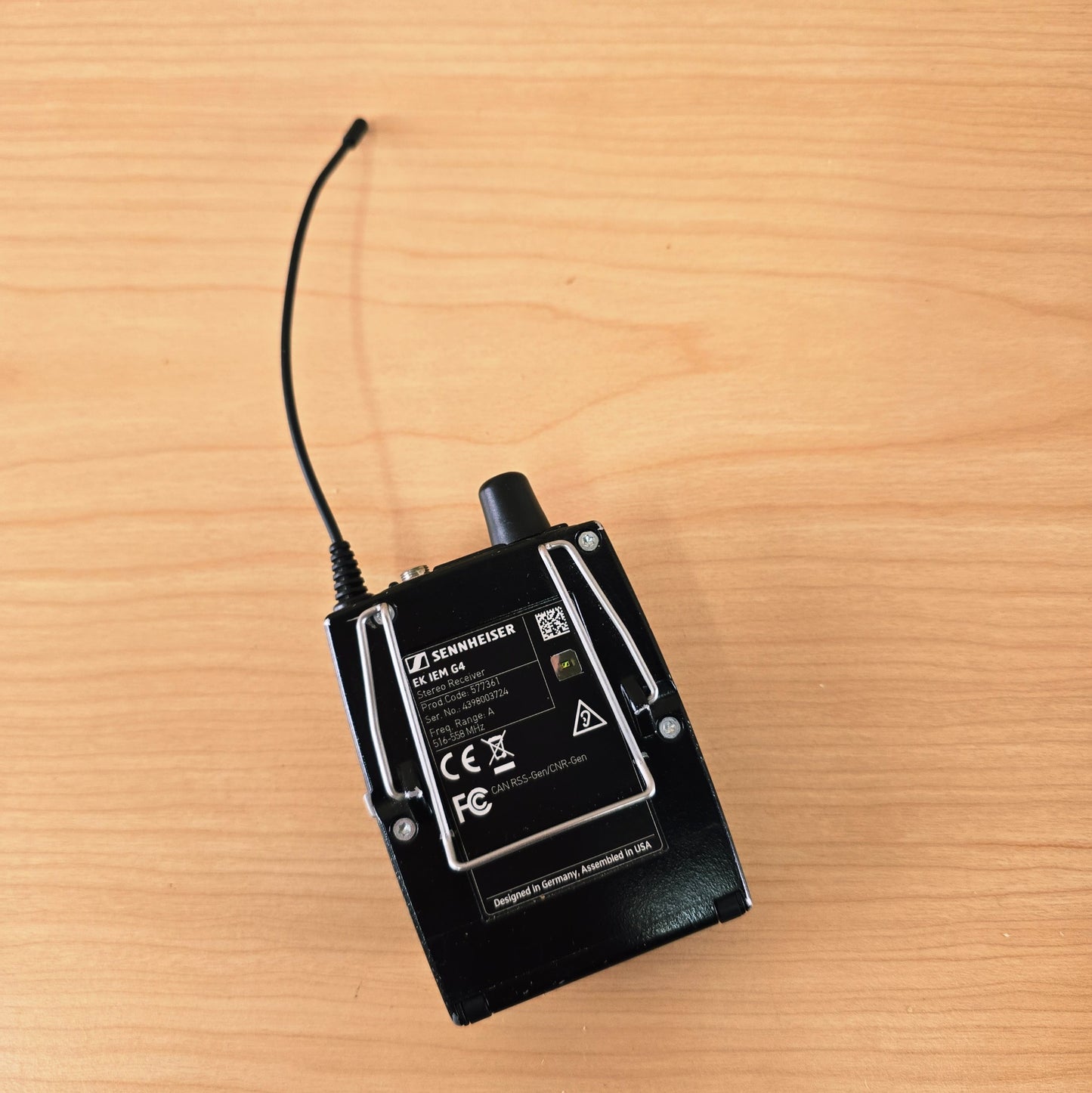 Sennheiser EK IEM G4 Wireless Stereo Receiver - Band A (516-558 MHz)