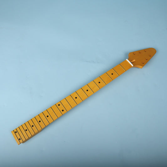 Warmoth Vスタイル交換用バリトンエレクトリックギターネック メイプル 28インチスケール長