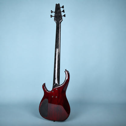 1996 Modulus Quantum 5 Q5 5-String Bass - Carbon Fiber Neck - Red Quilt