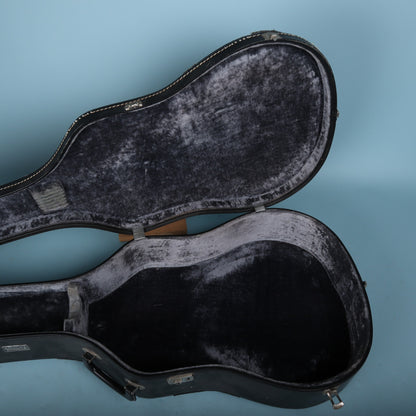 Vintage Guild Acoustic Guitar Hard Case Black Tolex Plush Interior Latches