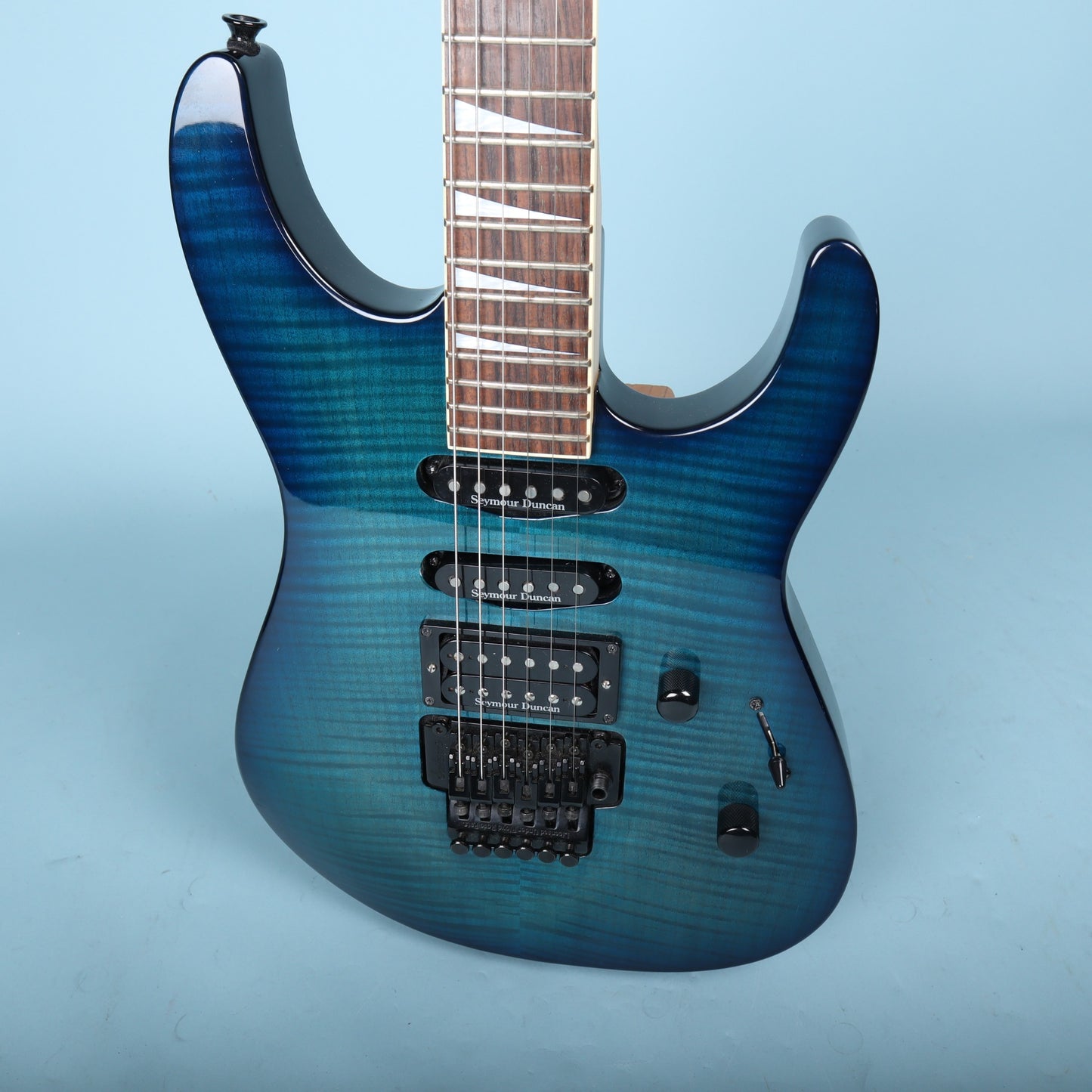 Jackson DK2 Dinky Transparent Blue Burst Seymour Duncan Floyd Rose