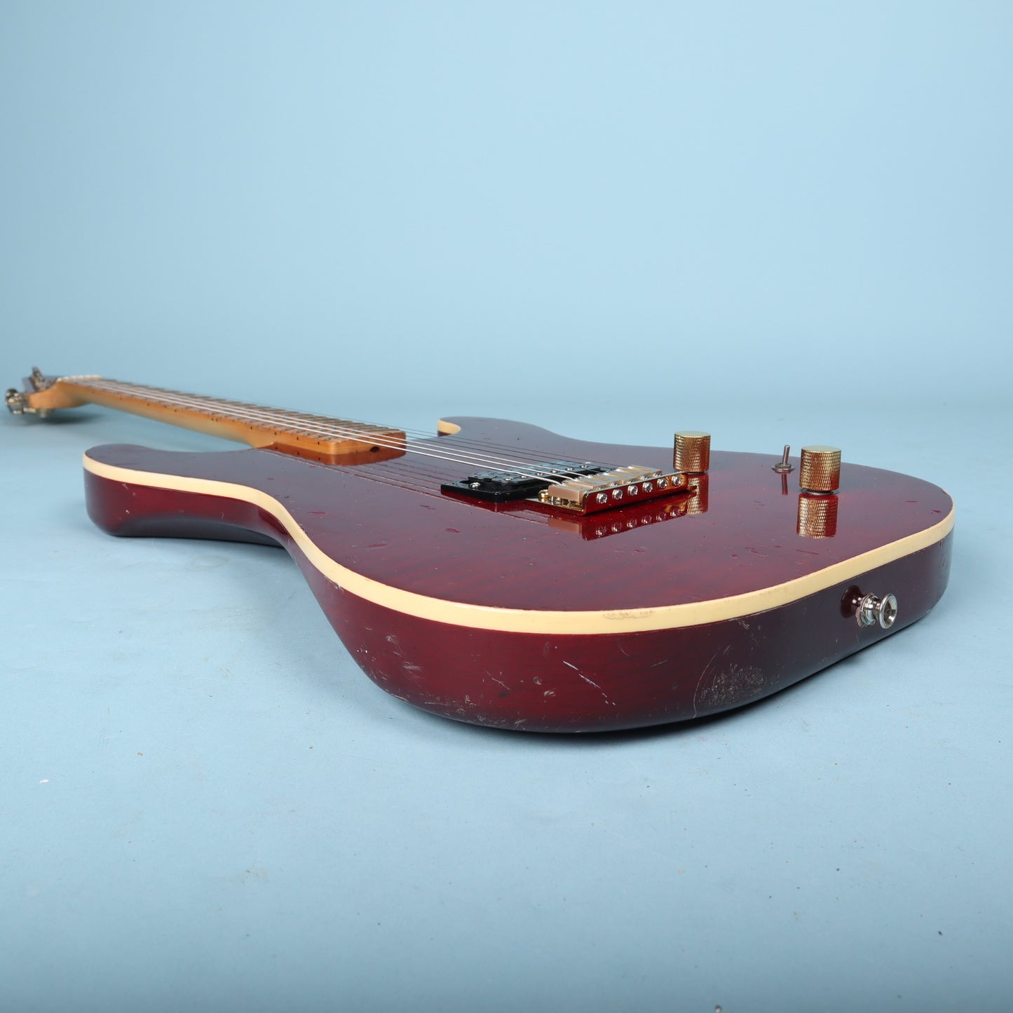 1980s LTD V Single Humbucker Electric Guitar Red Made in Japan