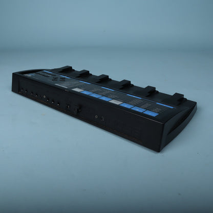Rear profile of the Boss ME-6 multi-effects pedal