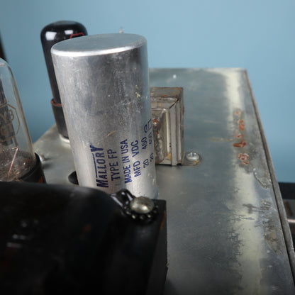Top view of the black Schumacher power transformer.