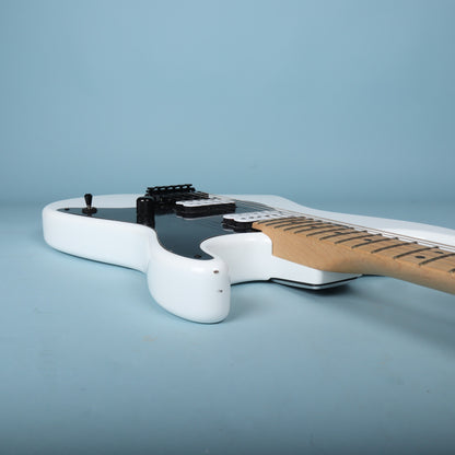 Charvel Custom Shop guitar body on tech bench during inspection.