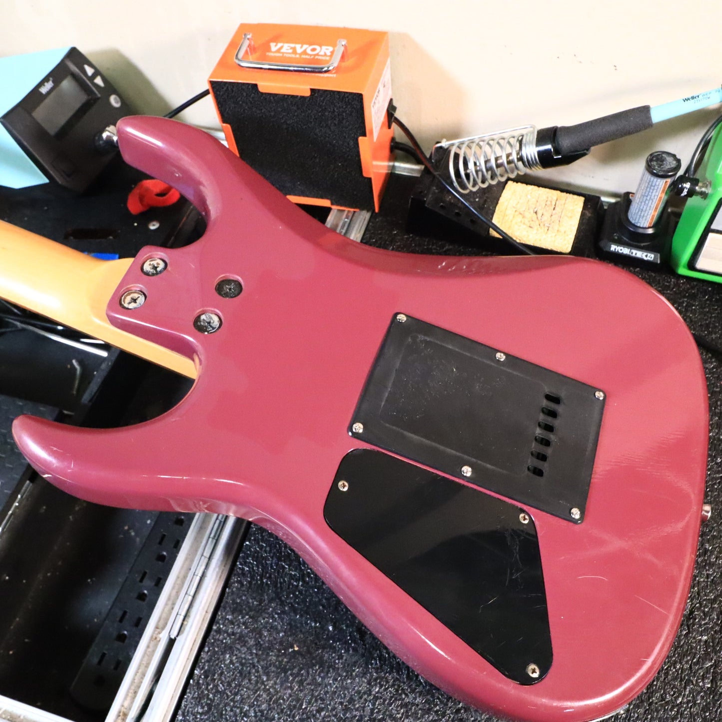Westone Japan Superstrat in Magenta Reverse Headstock