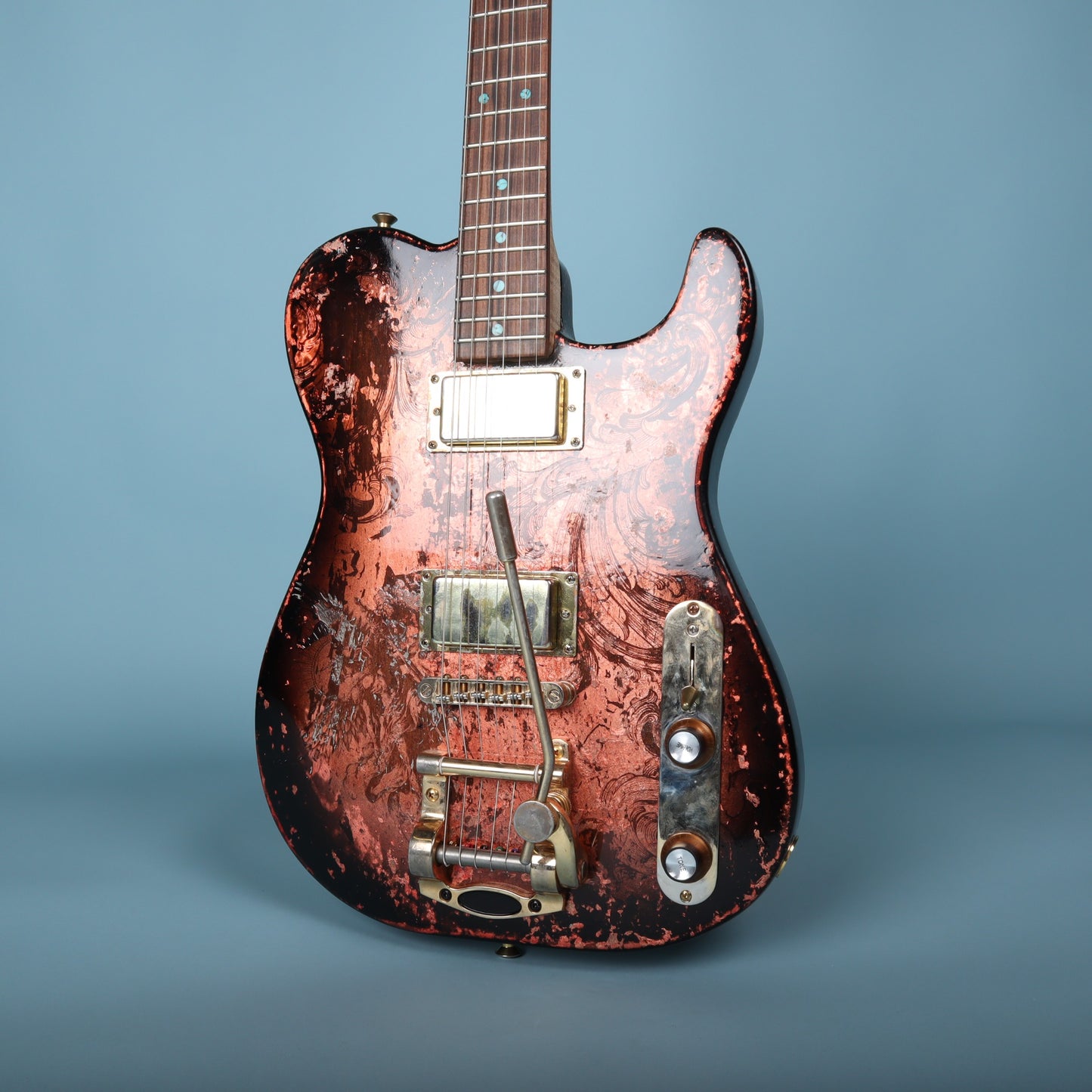 Wanderkauven Custom Shop Archangel T-Style Copper Leaf Flame Maple Neck