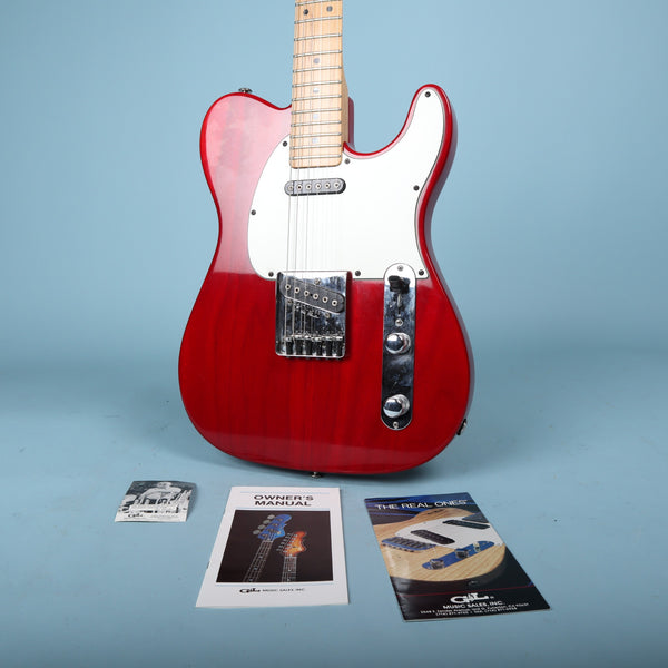 1992 G&L USA ASAT Classic Transparent Red Maple Neck