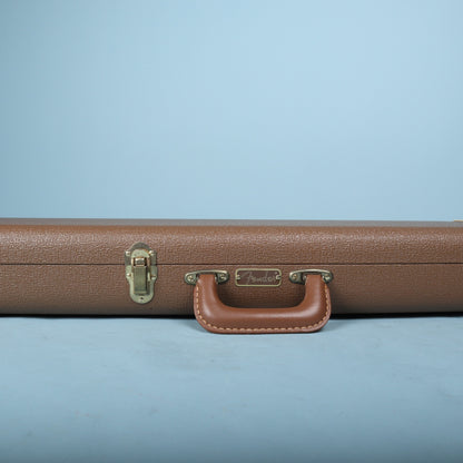 2000's Fender G&G Vintage Reissue Strat/Tele Hardshell Case Brown Gold Plush