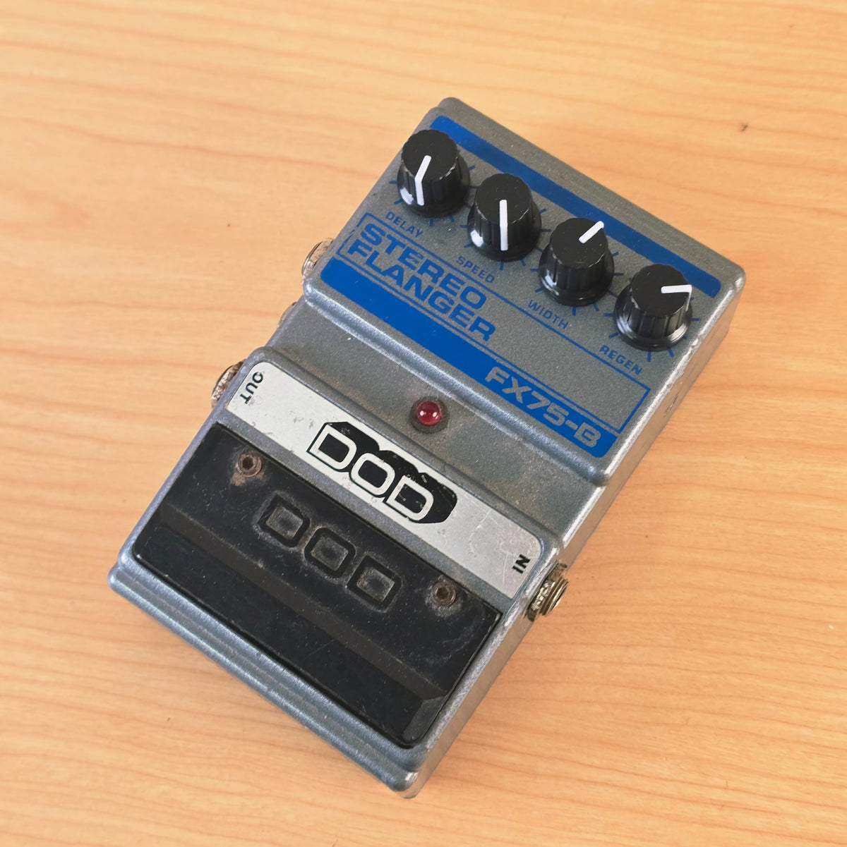 DOD FX75-B Stereo Flanger Pedal Guitar Effects Made In USA Tested Works Vintage