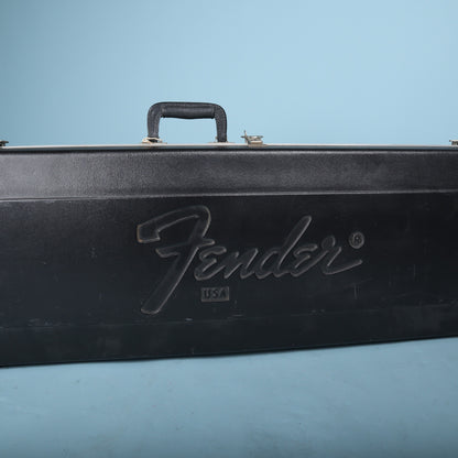 1980s Fender USA Molded Hardshell Rectangular Electric Guitar Case Black