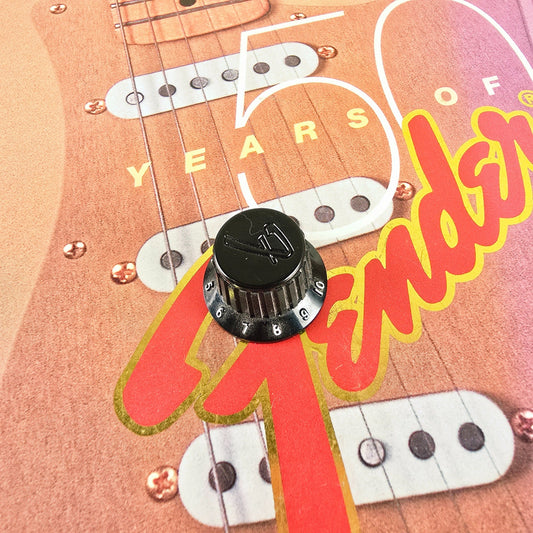 Fender 1986 MIJ Black F Logo Contemporary Knob Japan HM Very Rare