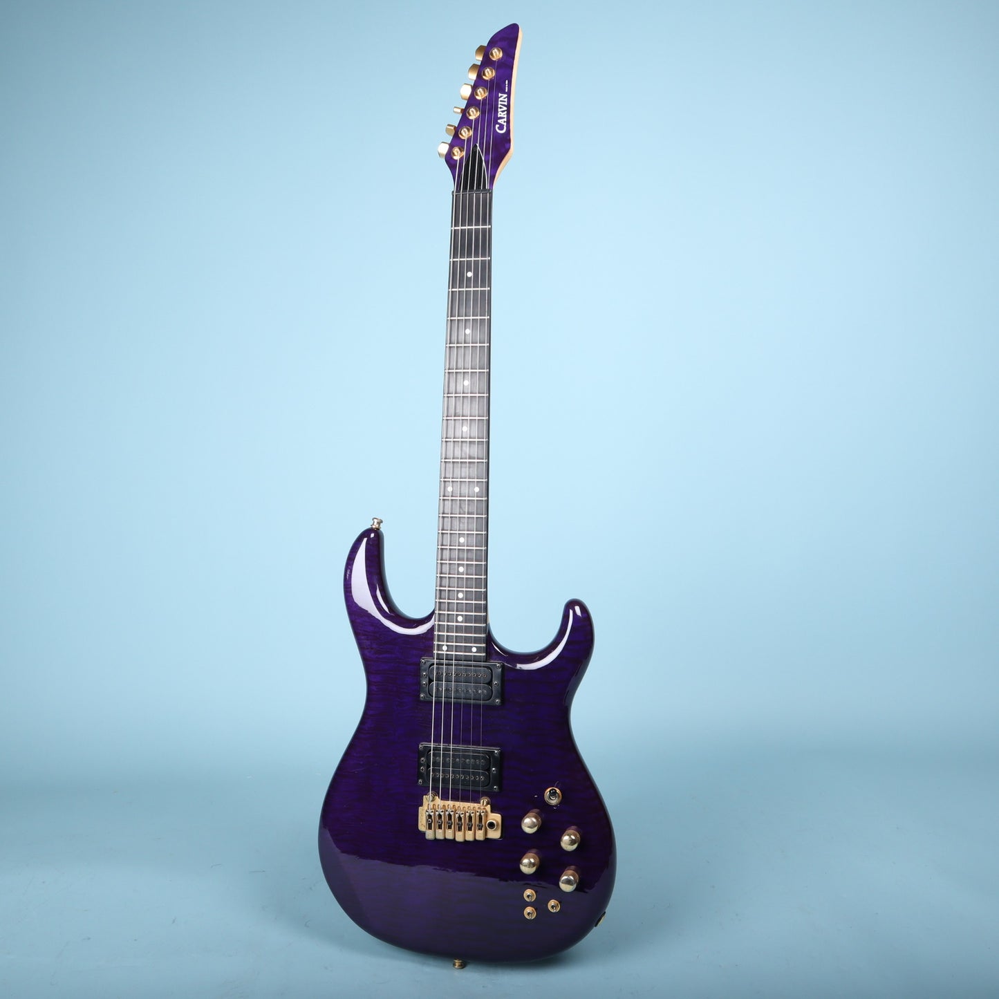 Carvin DC400T Purple Quilt Maple Neck Through Electric Guitar USA