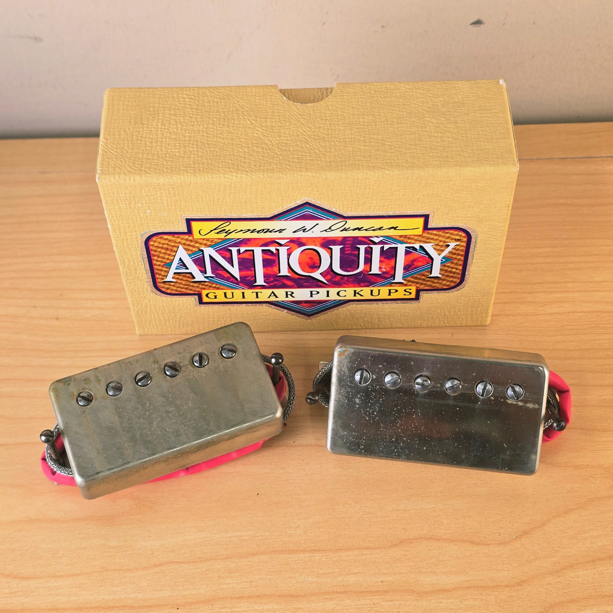 Pair of Seymour Duncan Antiquity humbucker pickups with nickel covers