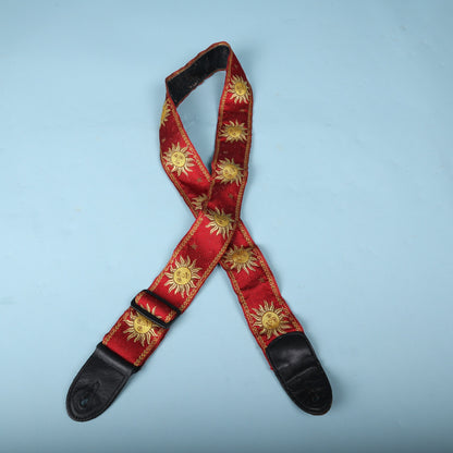 Full overhead view of the Levy's MPJG-SUN guitar strap