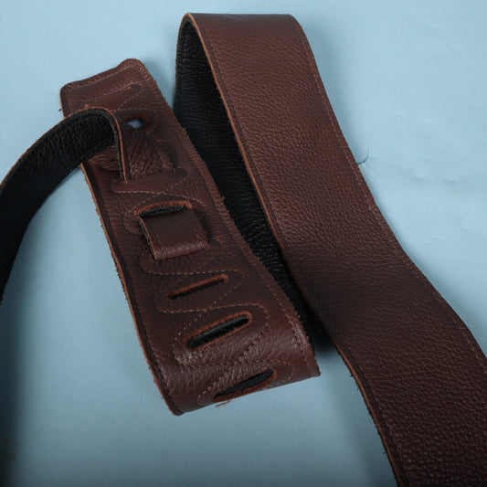 Levy's Leathers M26GF brown garment leather strap ladder adjustment loops and black backing