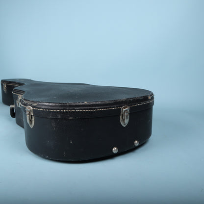 Vintage Guild Acoustic Guitar Hard Case Black Tolex Plush Interior Latches
