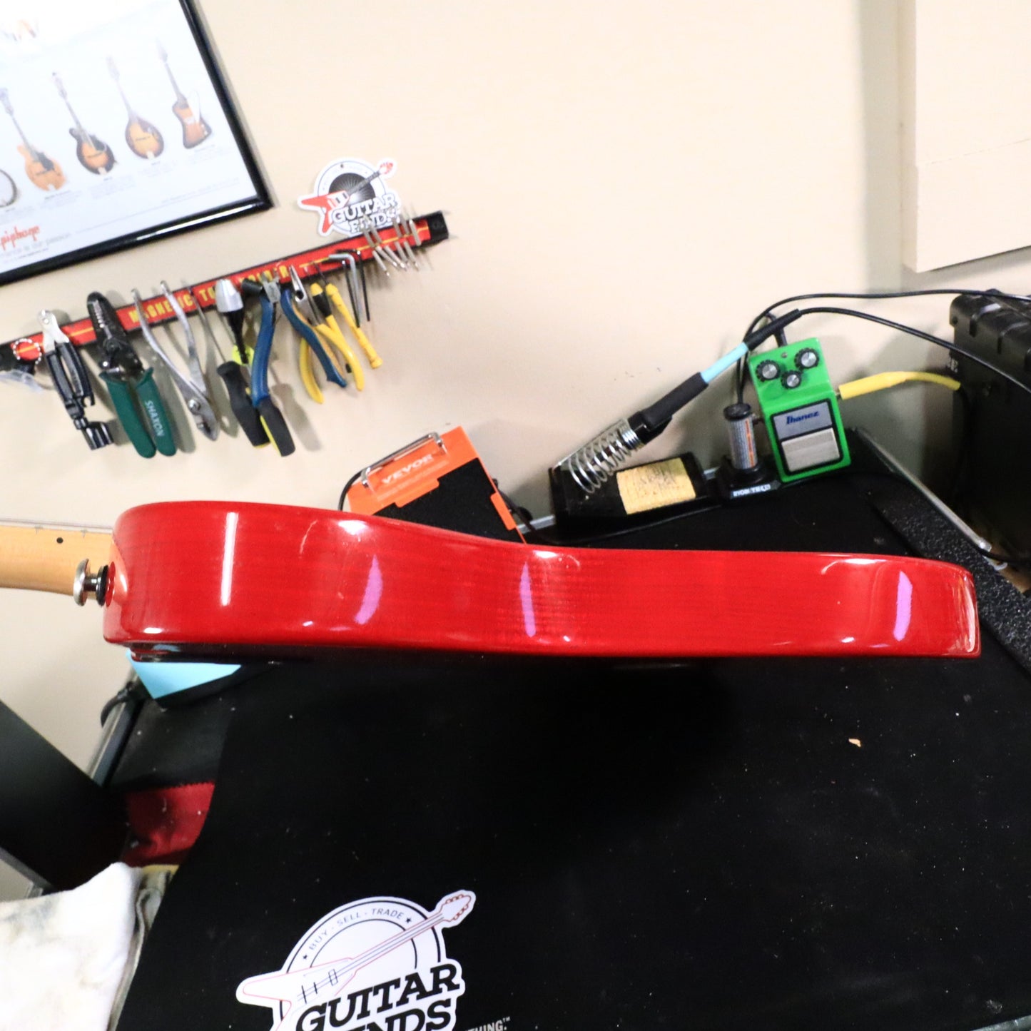 1992 G&L USA ASAT Classic Transparent Red Maple Neck
