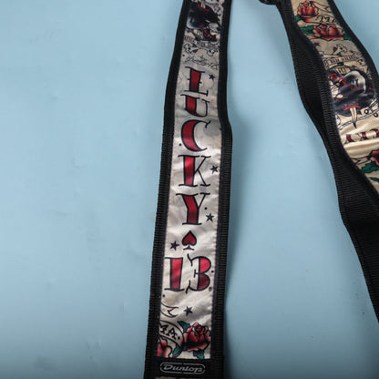 Detailed view of the Lucky 13 lettering and card suit graphics
