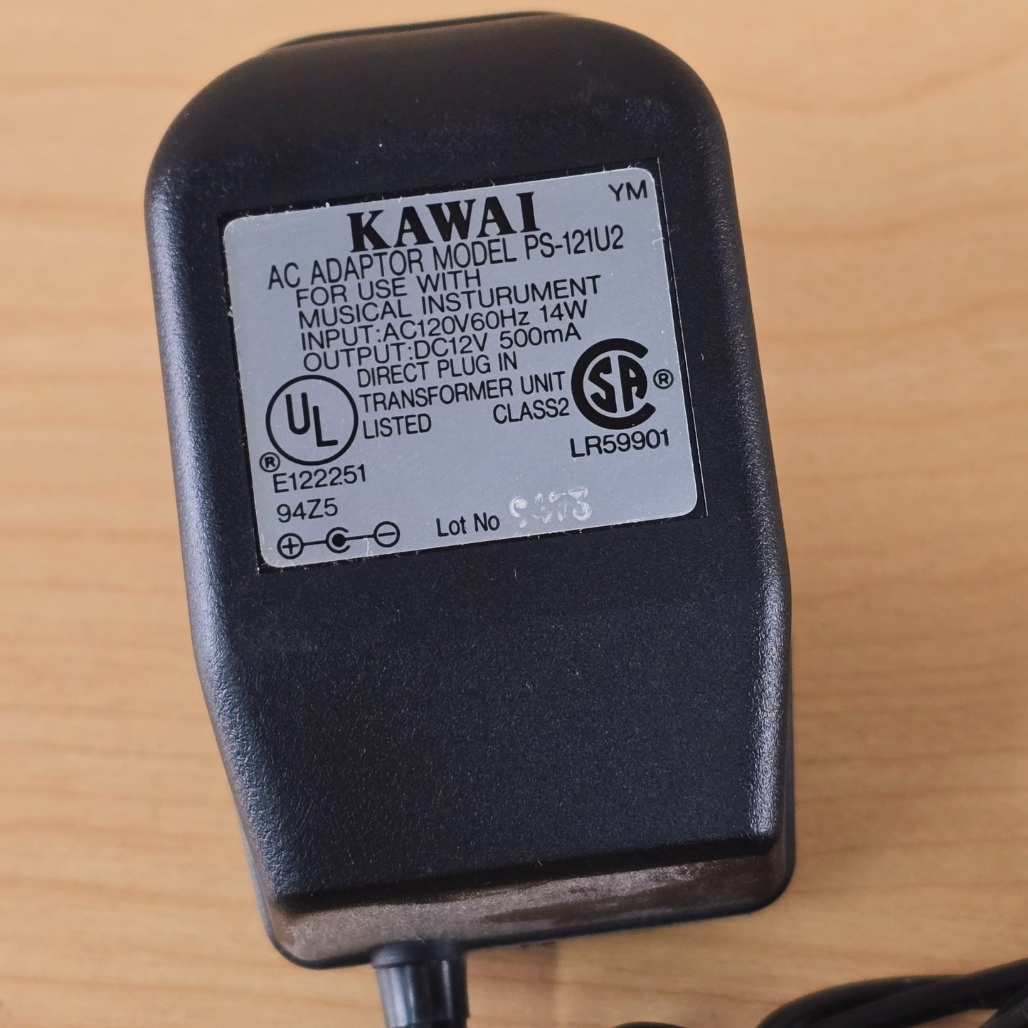 OEM Kawai Keyboard PS-121U2 12V 500mA AC Power Adapter Supply