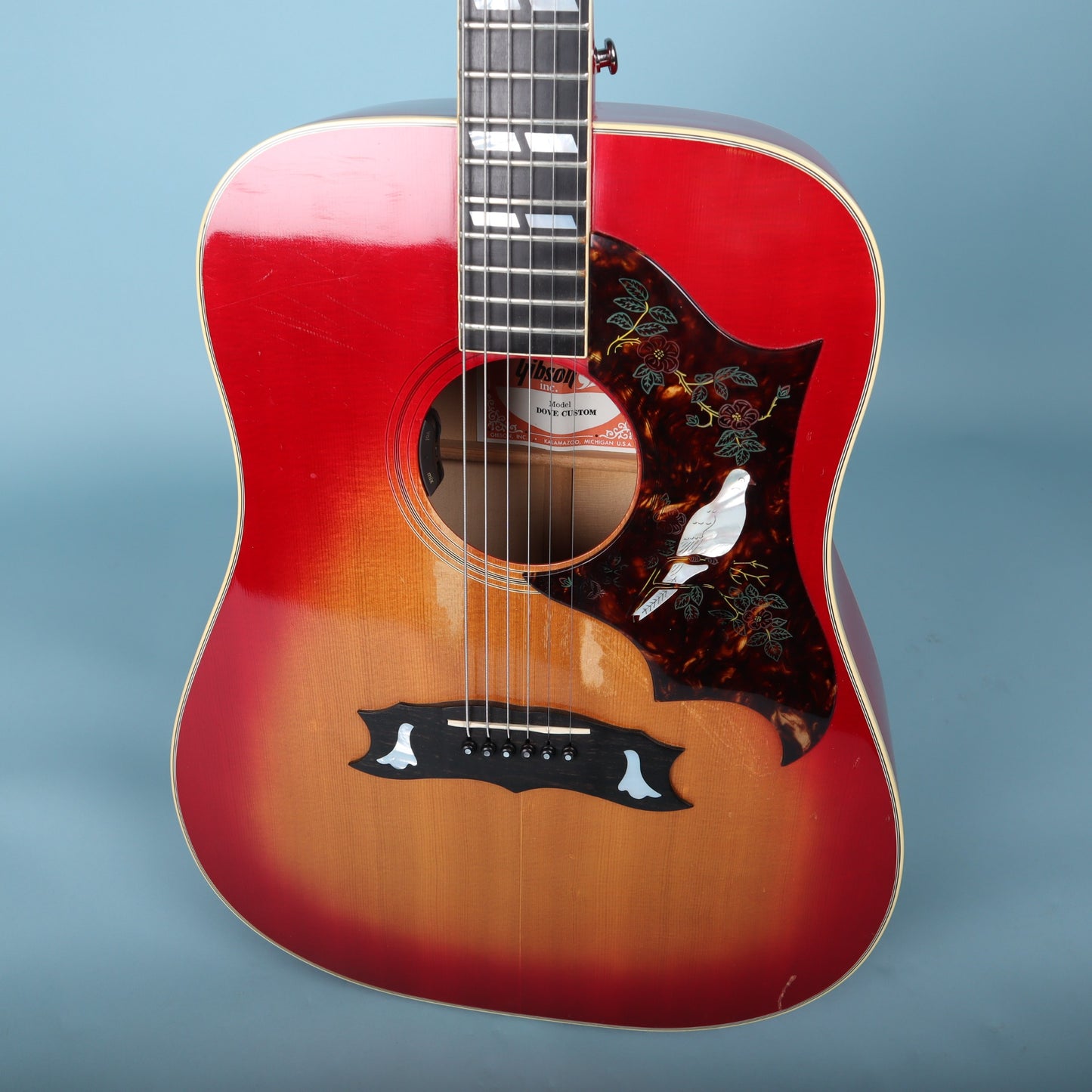 1977 Gibson Dove Custom Cherry Sunburst Acoustic Electric