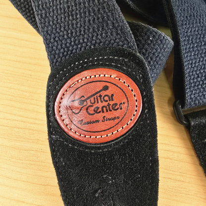 Vintage 90s Levy's Canada Guitar Center Custom Straps Black Woven Guitar Strap