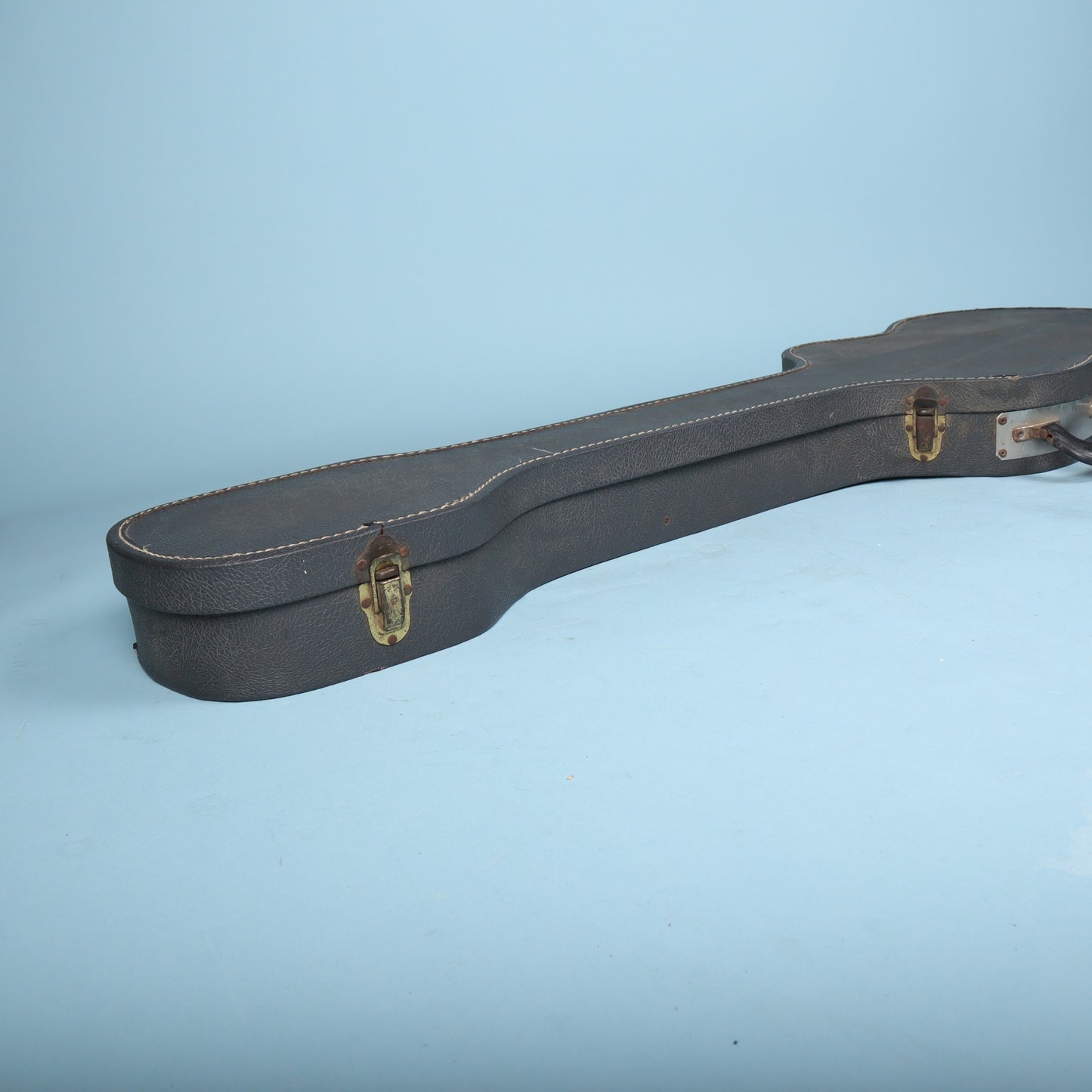 Vintage Hagstrom H-8 8 String Bass Guitar Hardshell Case Orange Interior