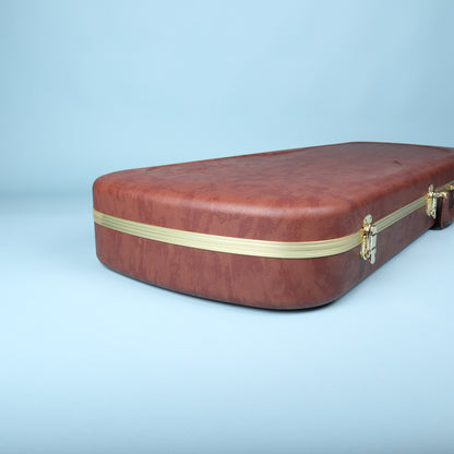 Fender Eyeglass Case Wood Case for Jazzmaster & Jaguar Brown Orange