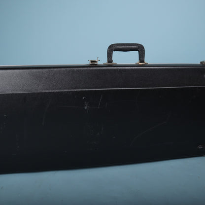 1980s Fender USA Molded Hardshell Rectangular Electric Guitar Case Black