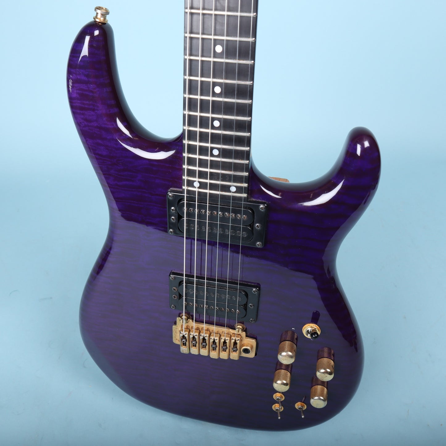 Carvin DC400T Purple Quilt Maple Neck Through Electric Guitar USA