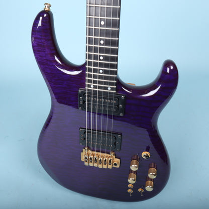 Carvin DC400T Purple Quilt Maple Neck Through Electric Guitar USA