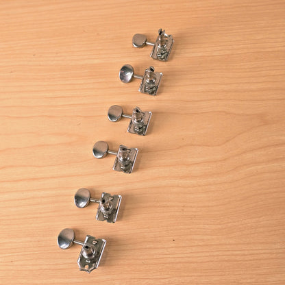 Vintage Gotoh Japan 6-in-Line Split Shaft Strat/ Tele Guitar Tuning Machines Chrome