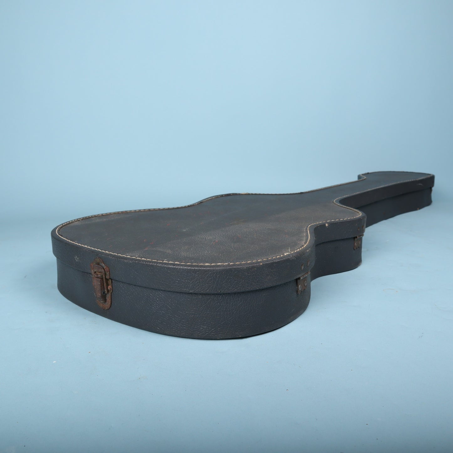 Vintage Hagstrom H-8 8 String Bass Guitar Hardshell Case Orange Interior
