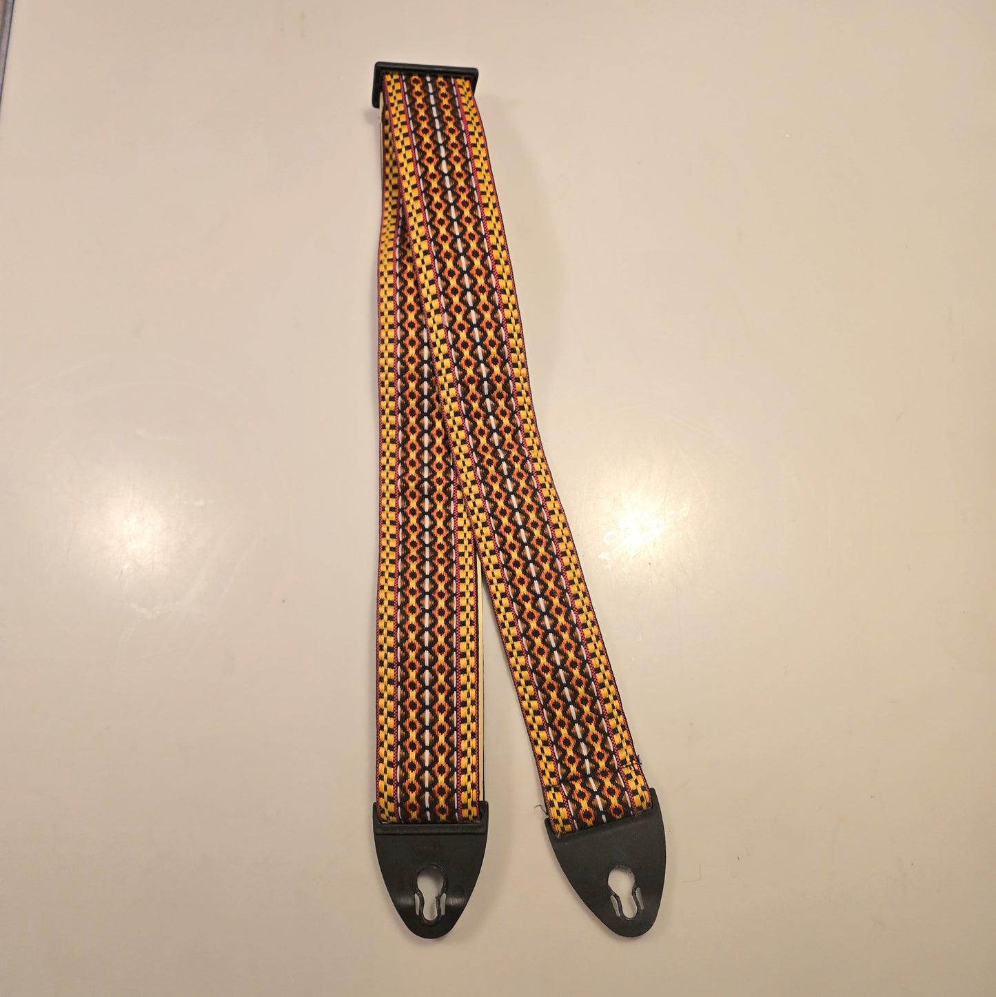 Vintage1970's 80's Woven Pattern Guitar Strap Made In USA