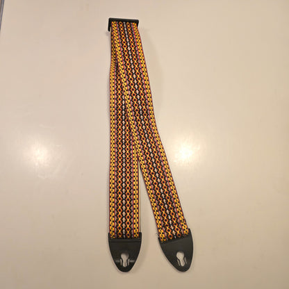 Vintage1970's 80's Woven Pattern Guitar Strap Made In USA