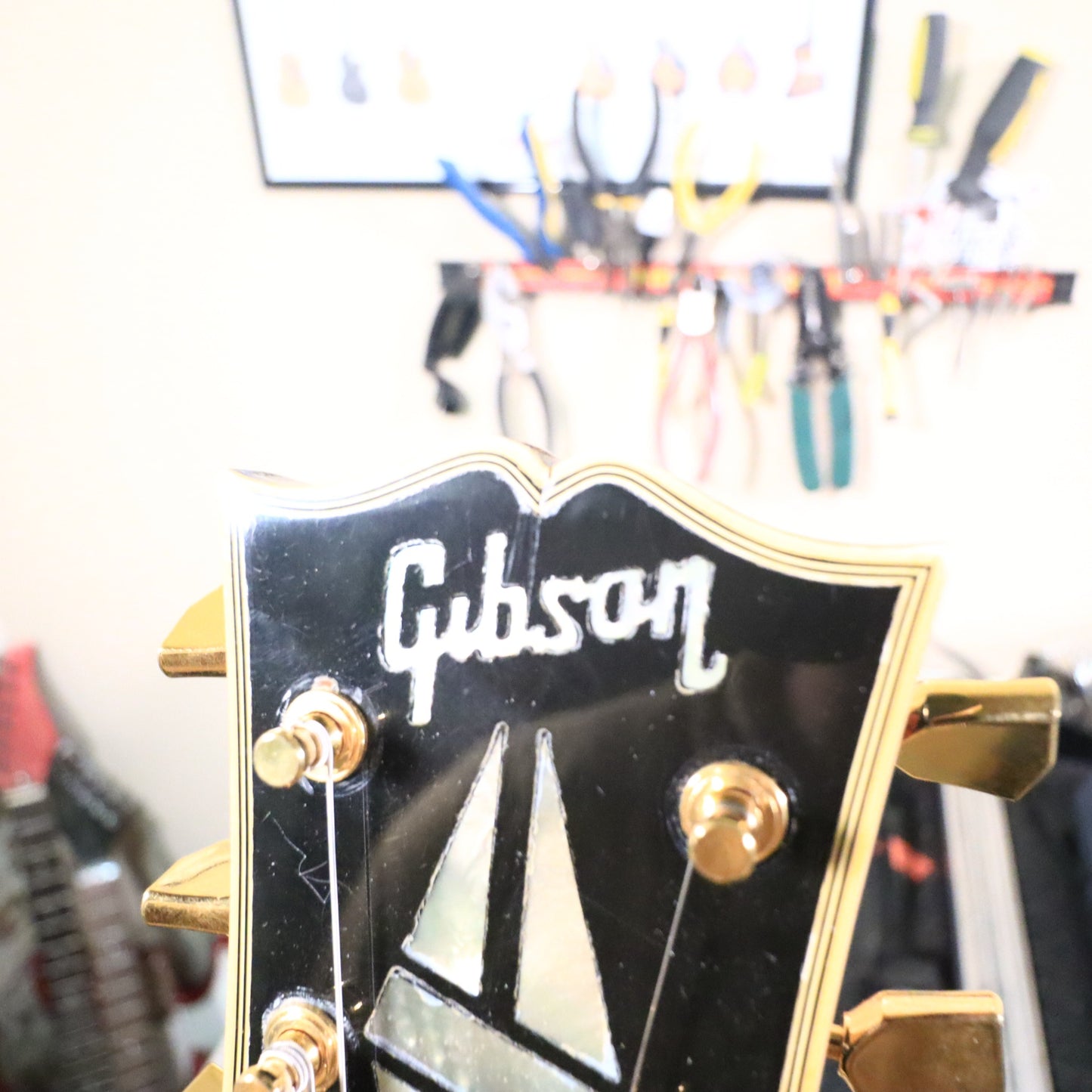 1973 Gibson Les Paul Custom Ebony Black Beauty *Headstock Repair*