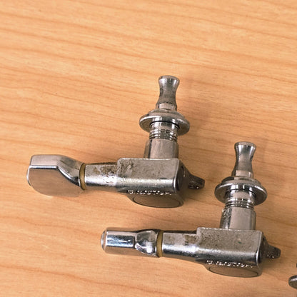 , preview full size image Vintage 1980's Gotoh / Fender 6 In Line Guitar Tuners Single Screw Type