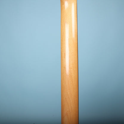 Back of the maple neck showing smooth wood grain