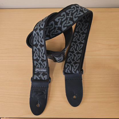 Dunlop D38-09 Celtic Woven Guitar Strap - Black / Grey